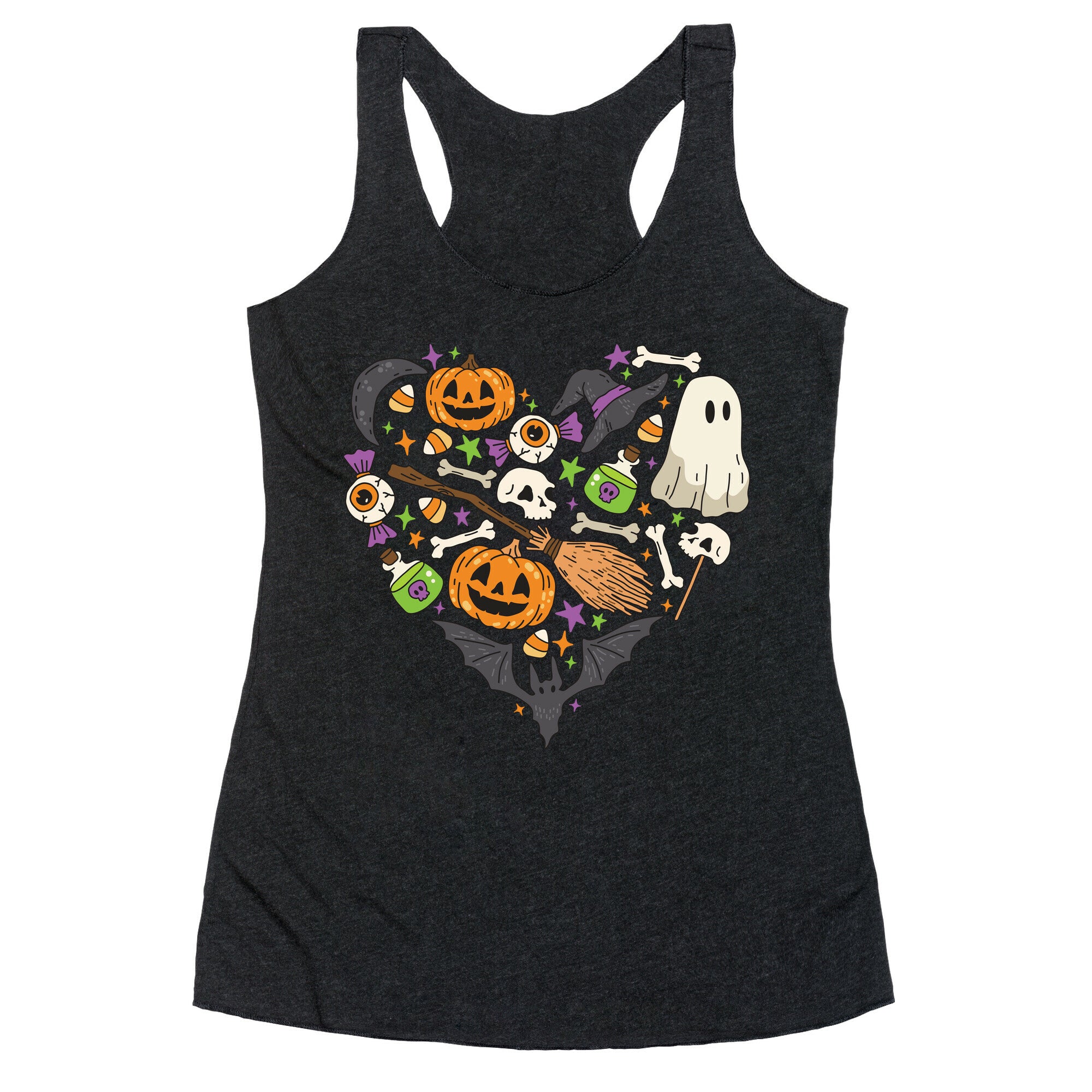 Halloween Heart Racerback Tank