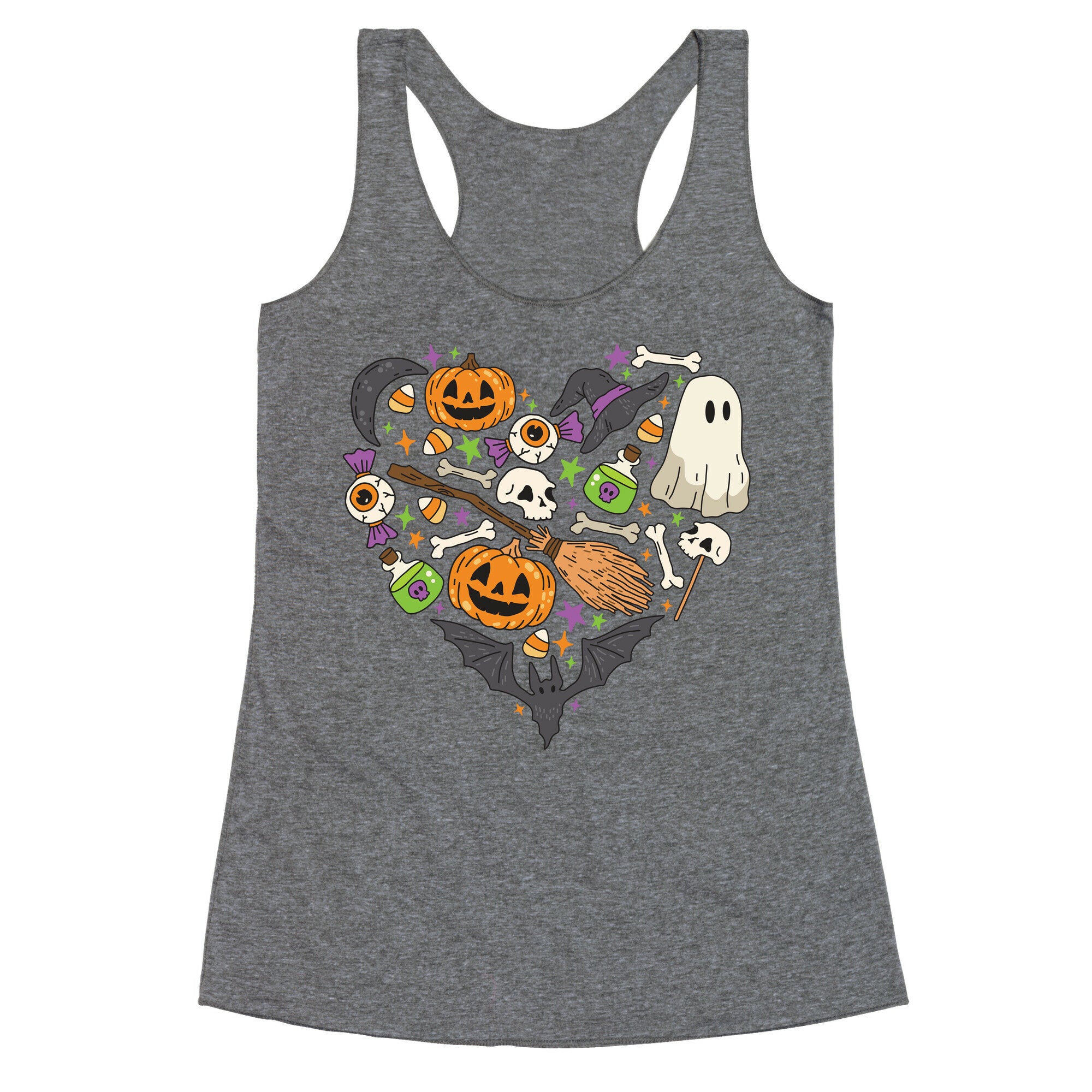 Halloween Heart Racerback Tank