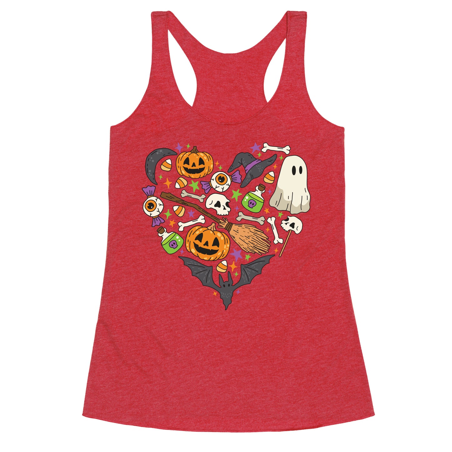 Halloween Heart Racerback Tank