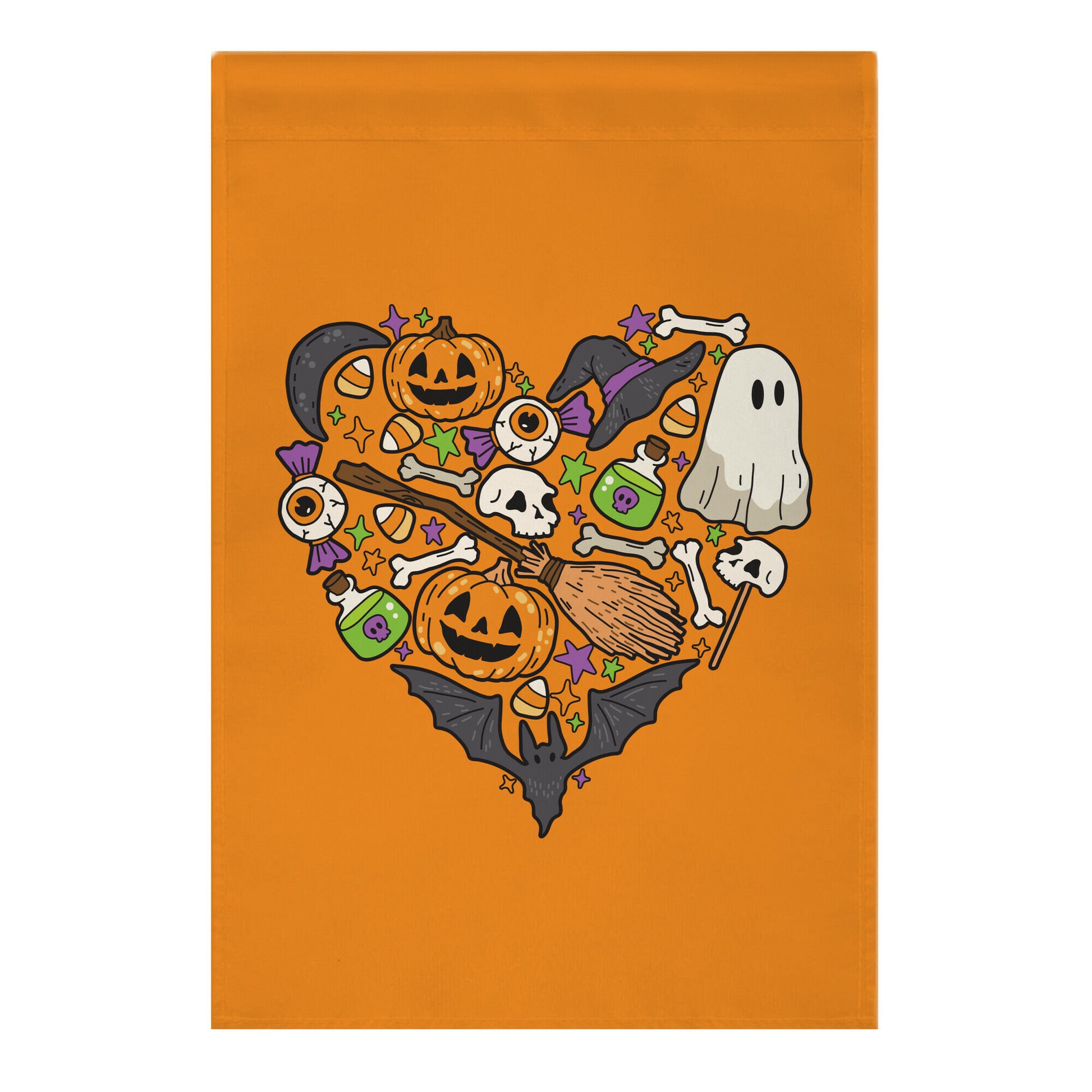 Halloween Heart Garden Flag