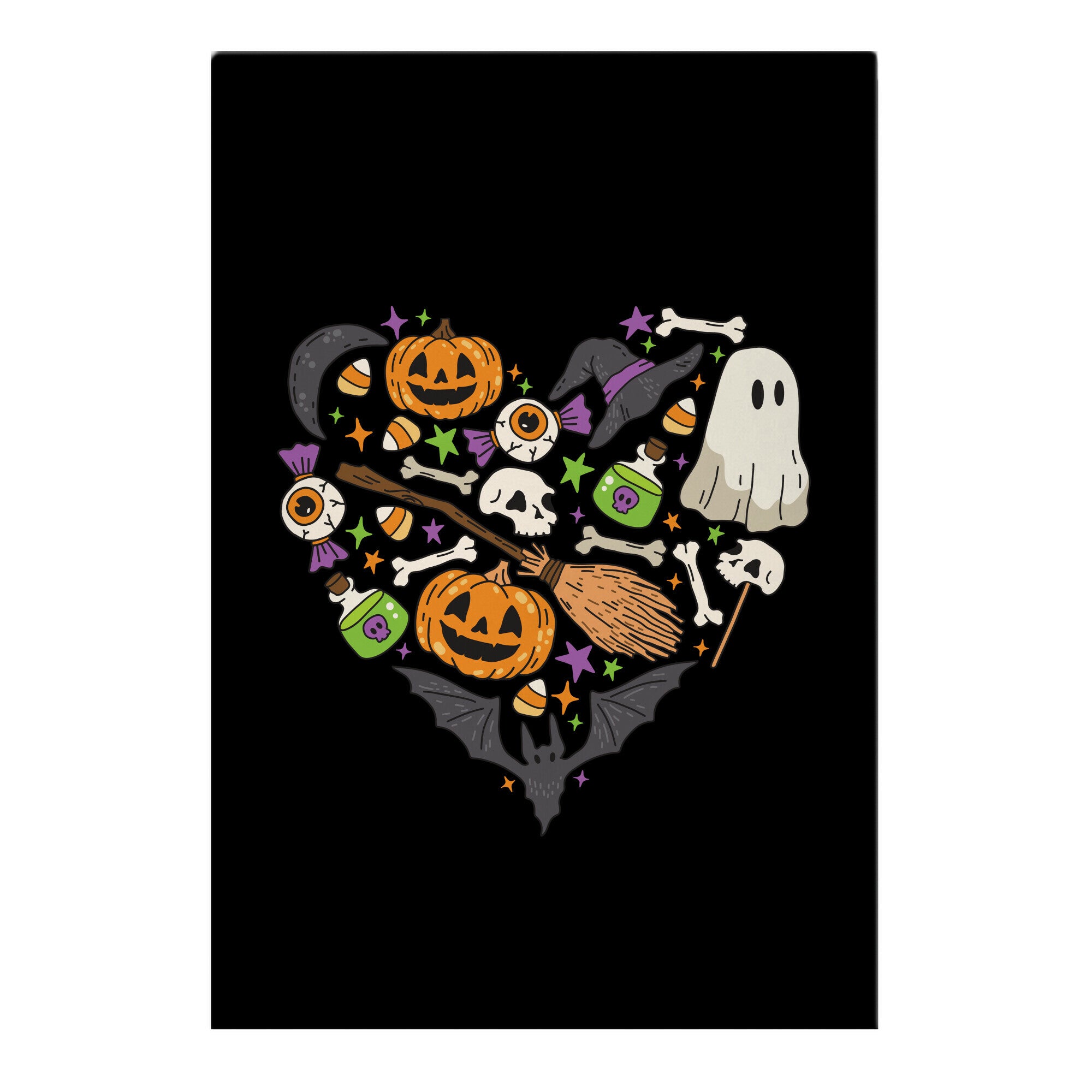 Halloween Heart Garden Flag