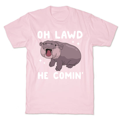 Moo Deng Oh Lawd He Comin T-Shirt