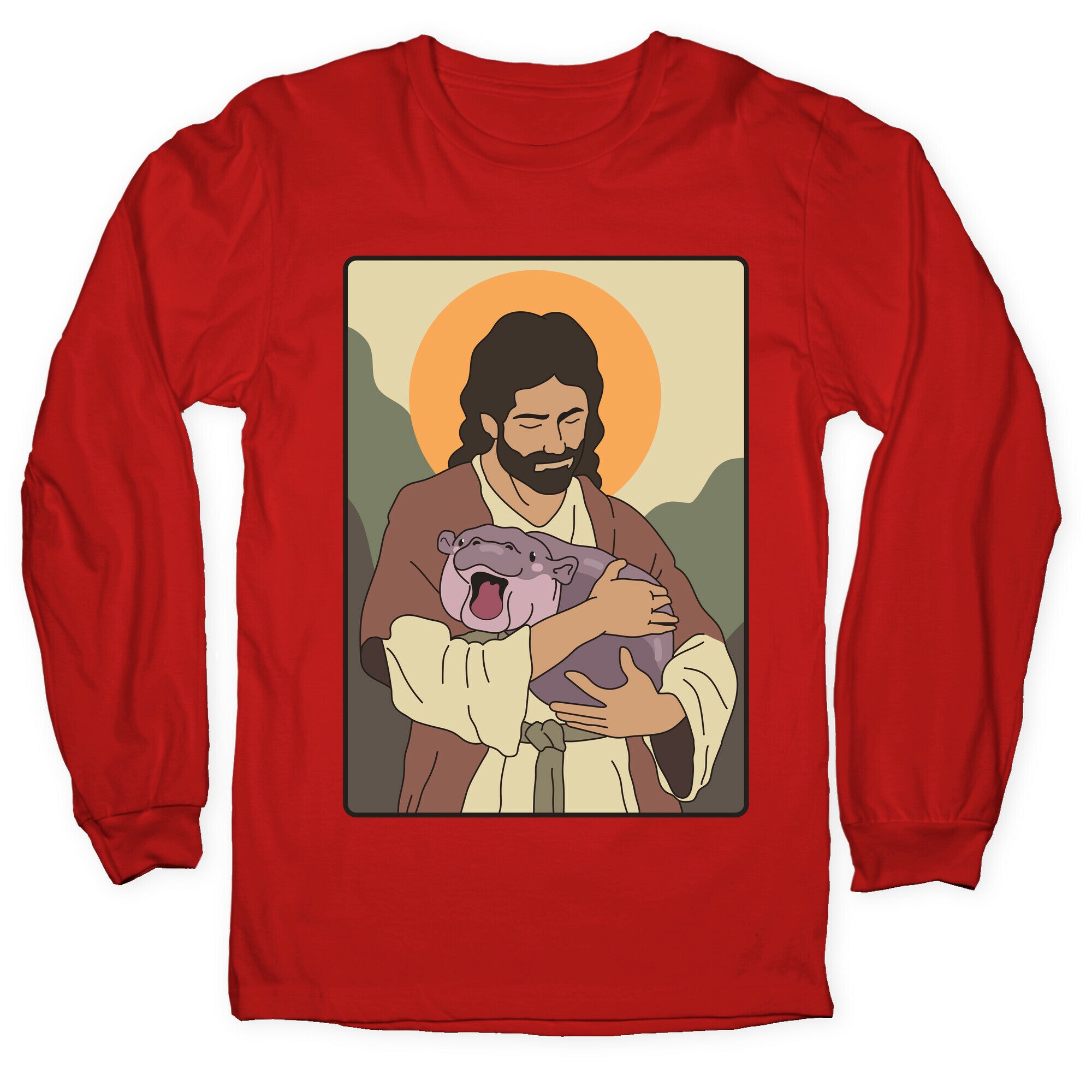 Moo Deng Jesus Longsleeve Tee