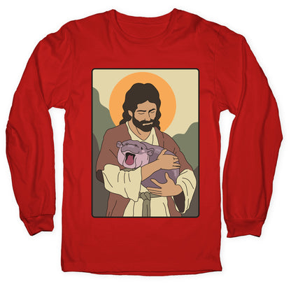 Moo Deng Jesus Longsleeve Tee