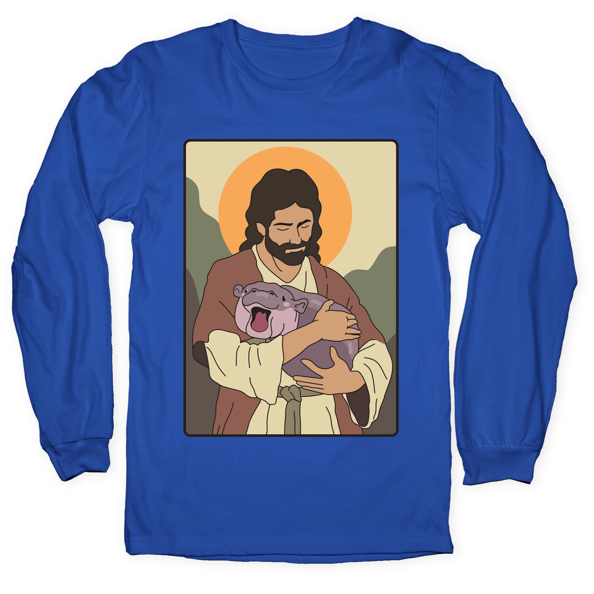 Moo Deng Jesus Longsleeve Tee
