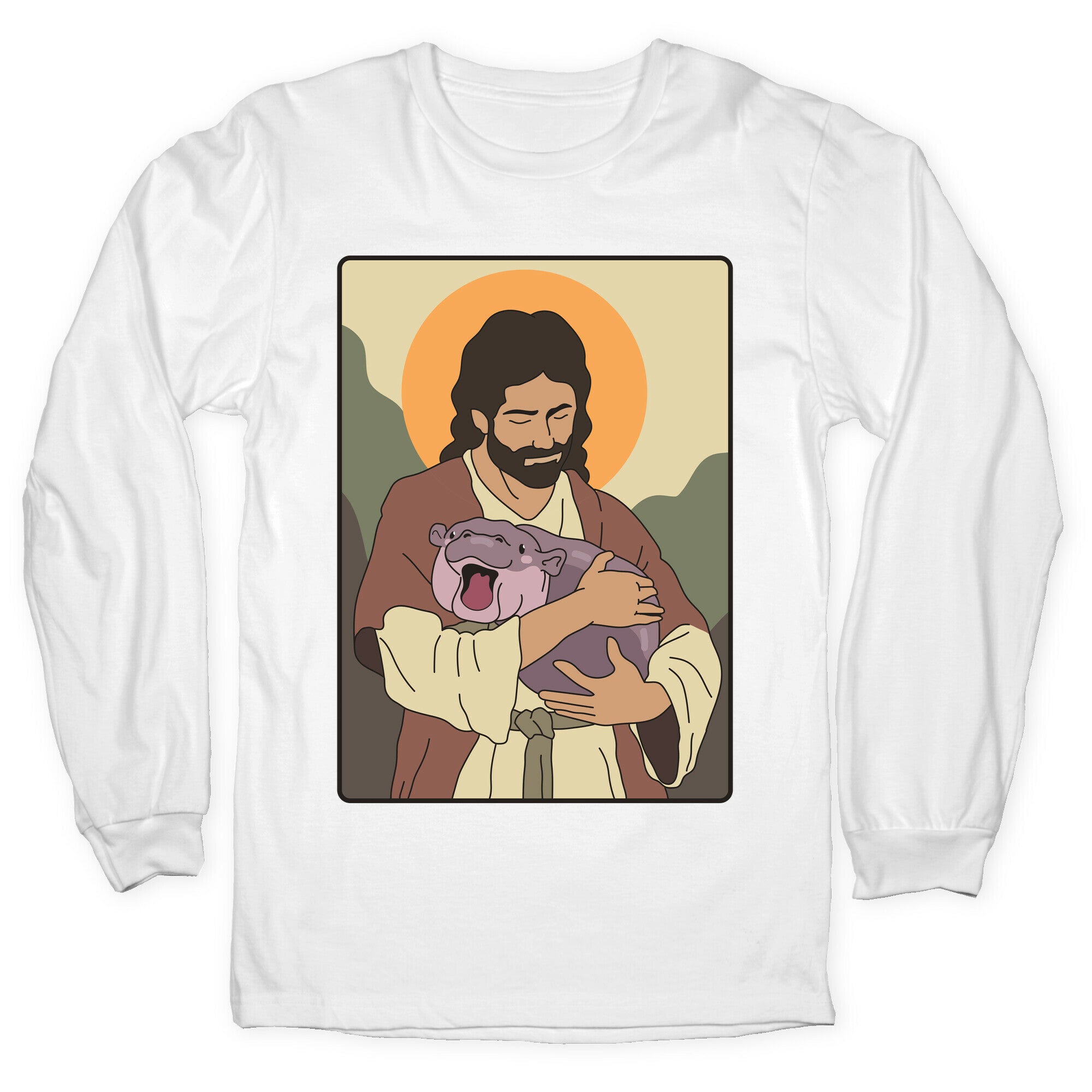 Moo Deng Jesus Longsleeve Tee