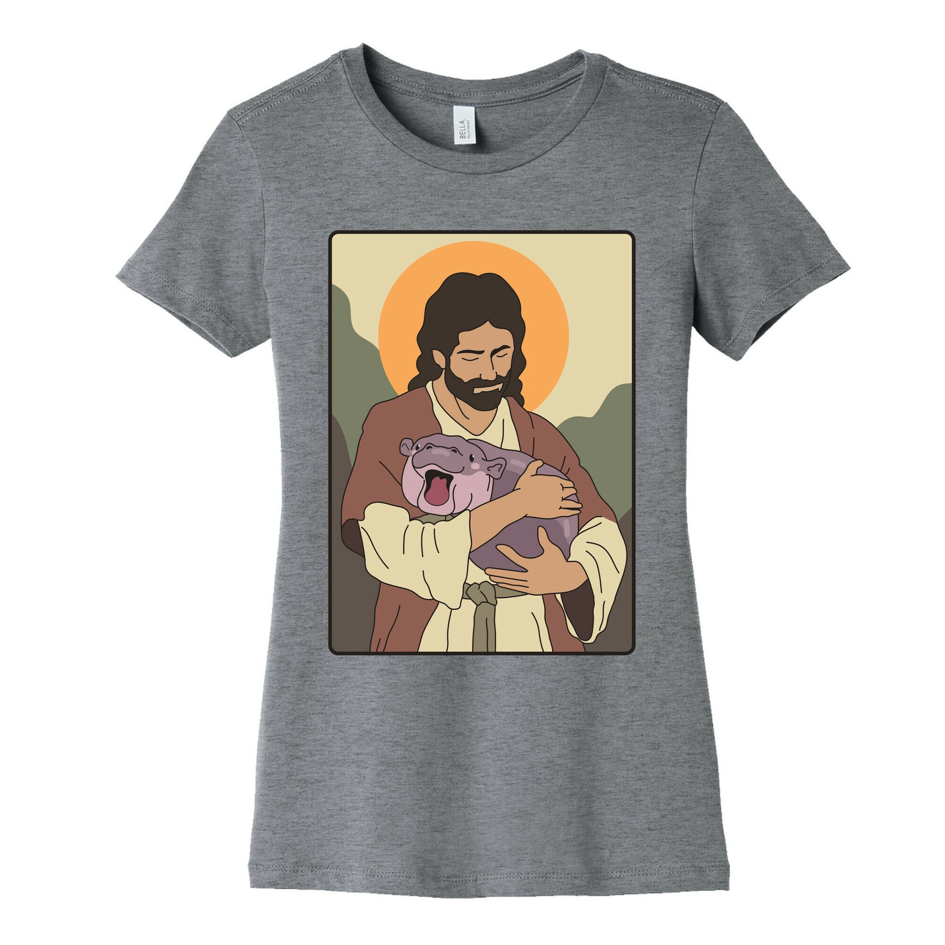 Moo Deng Jesus Womens Cotton Tee