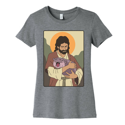 Moo Deng Jesus Womens Cotton Tee