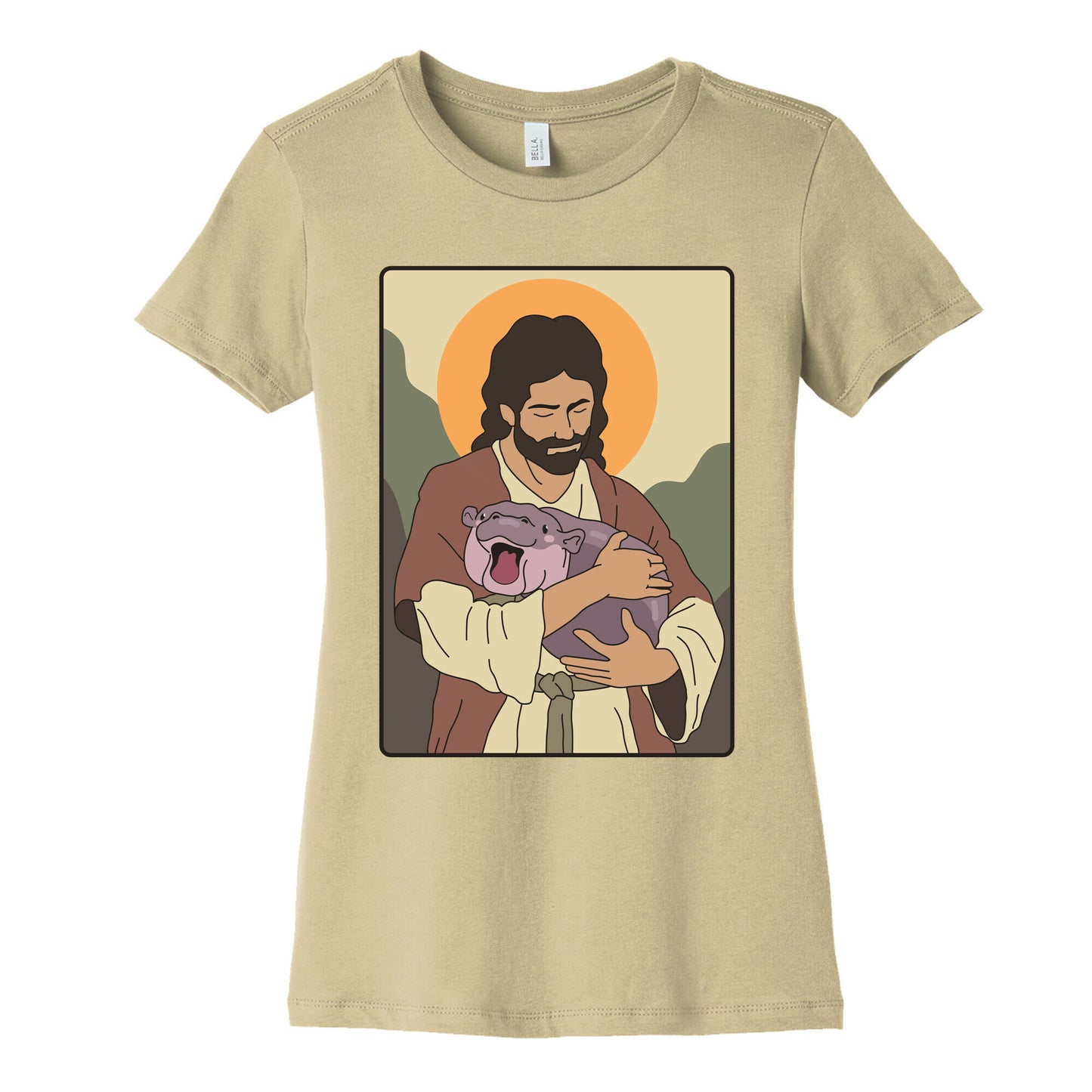 Moo Deng Jesus Womens Cotton Tee