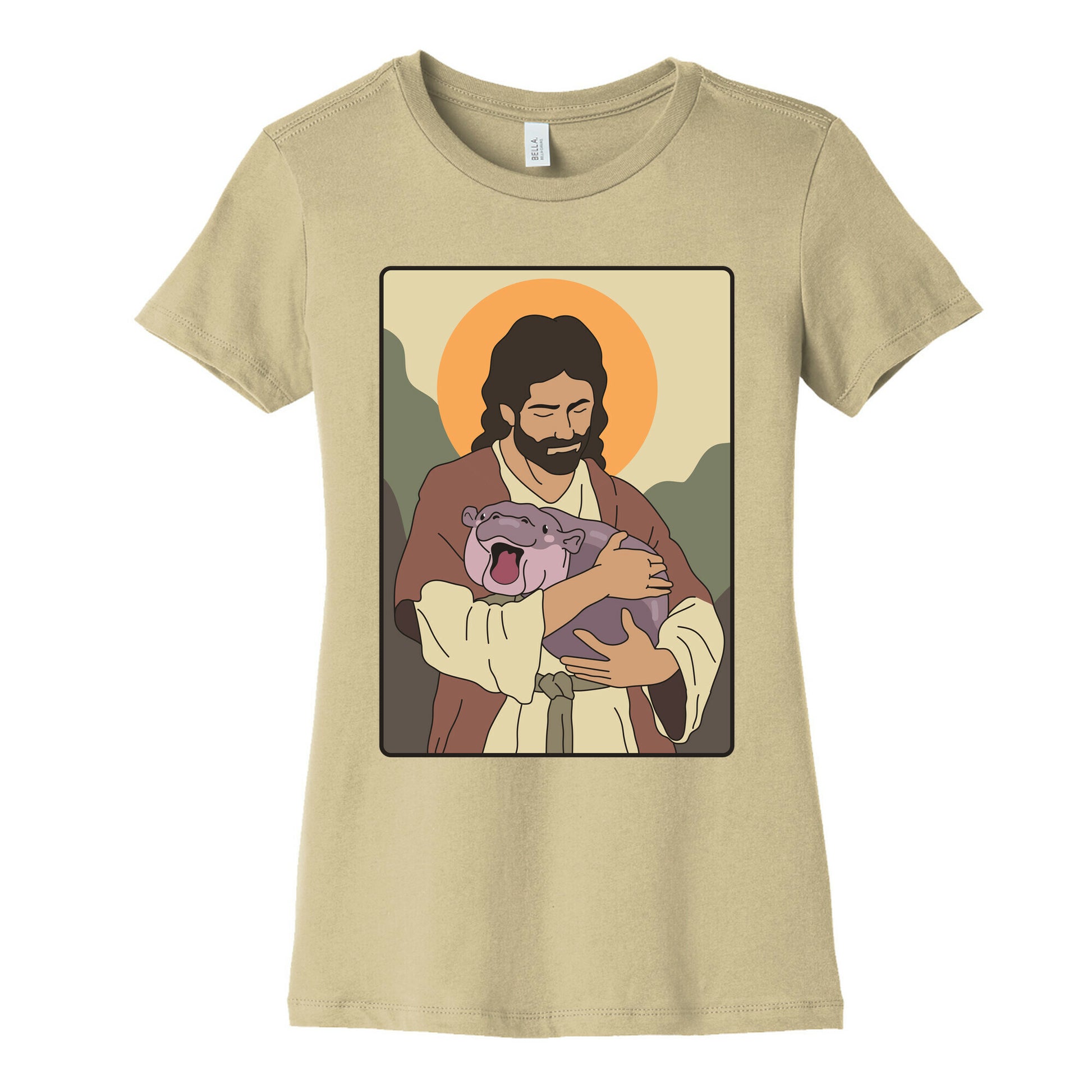 Moo Deng Jesus Womens Cotton Tee