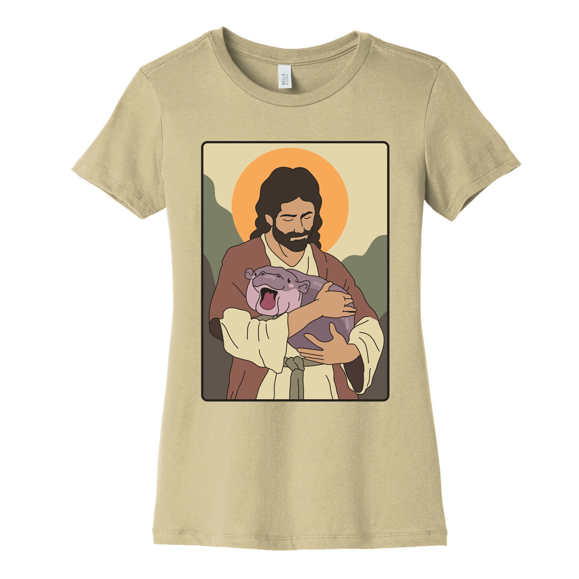 Moo Deng Jesus Womens Cotton Tee