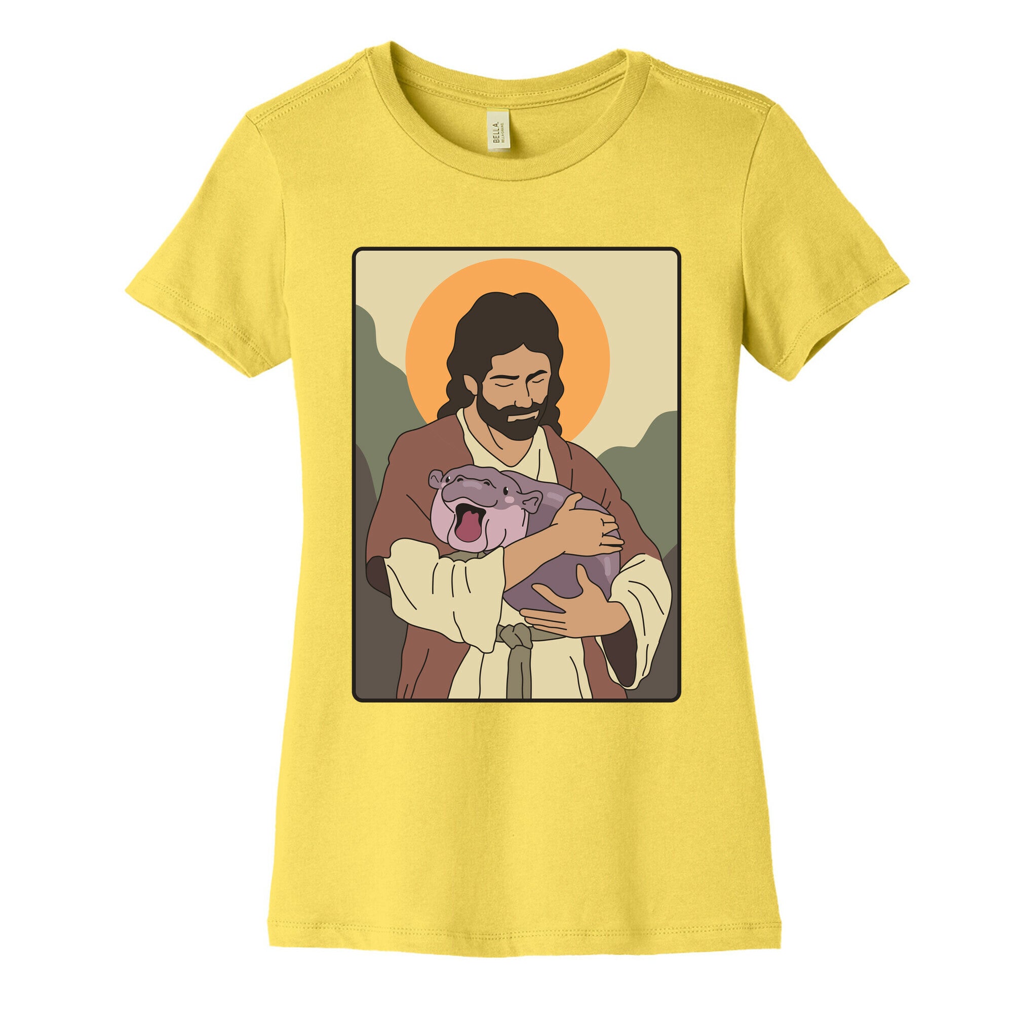 Moo Deng Jesus Womens Cotton Tee