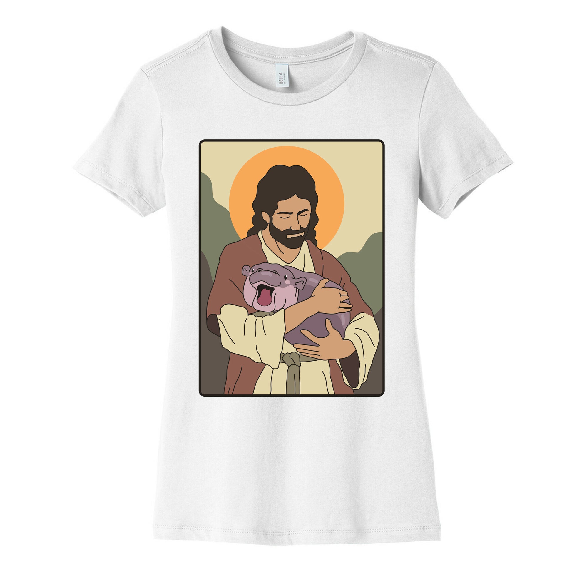 Moo Deng Jesus Womens Cotton Tee