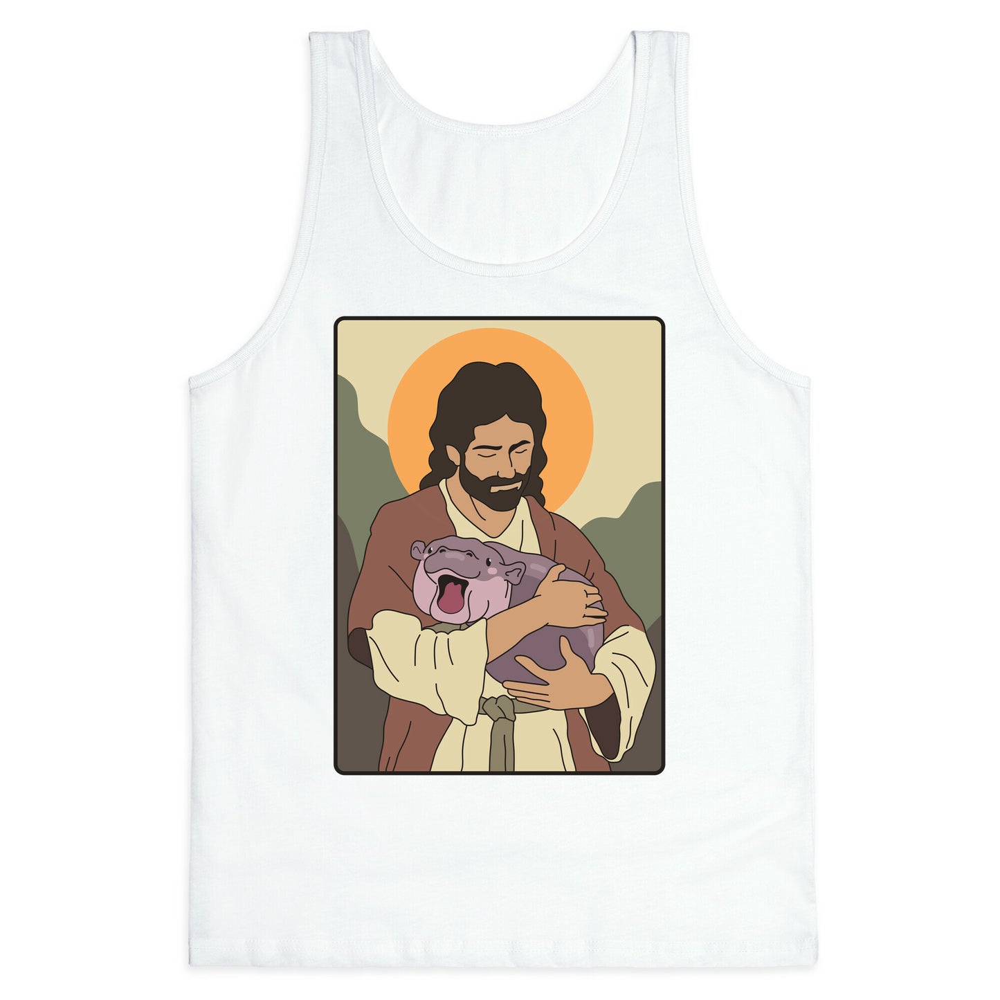 Moo Deng Jesus Tank Top