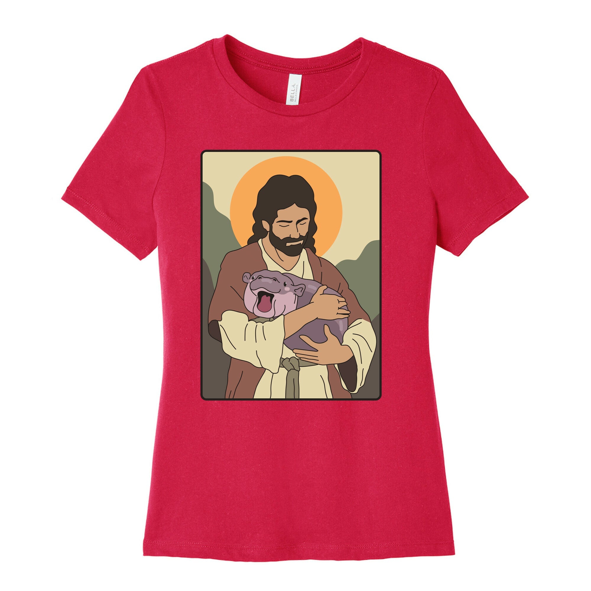 Moo Deng Jesus Womens Cotton Tee