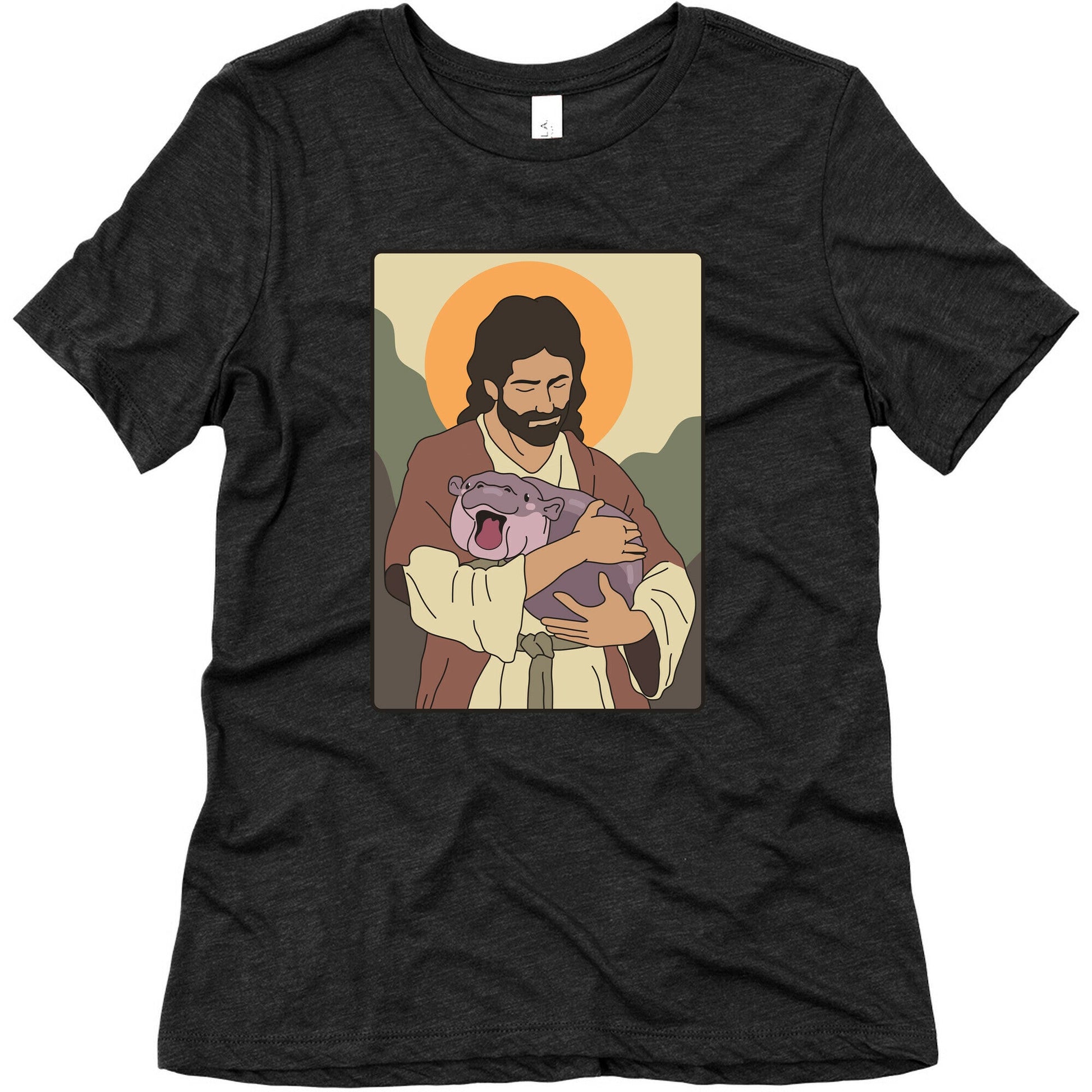 Moo Deng Jesus Womens Triblend Tee