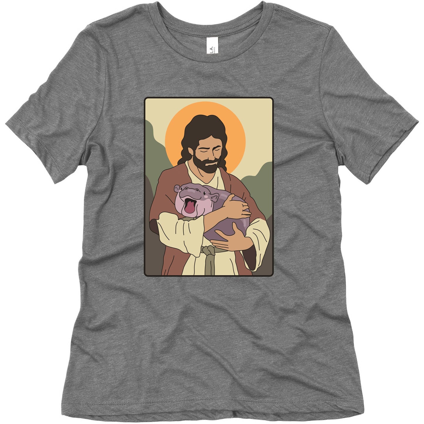 Moo Deng Jesus Womens Triblend Tee