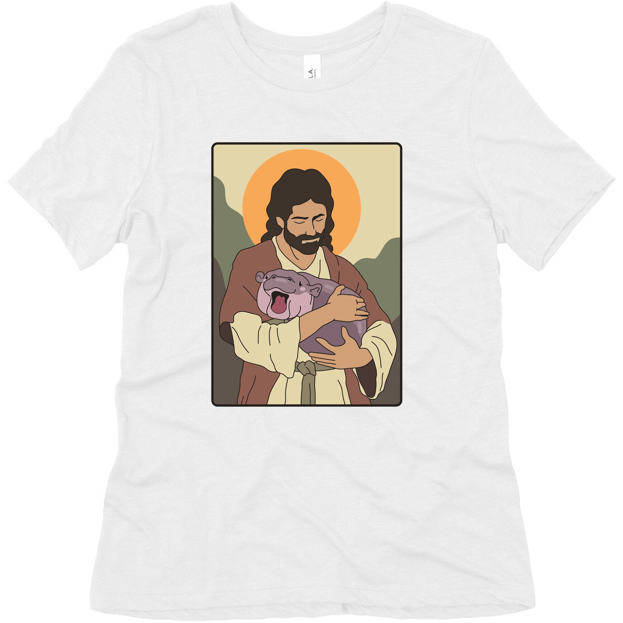 Moo Deng Jesus Womens Triblend Tee
