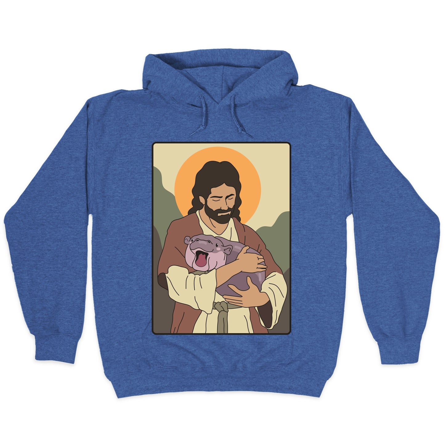 Moo Deng Jesus Hoodie