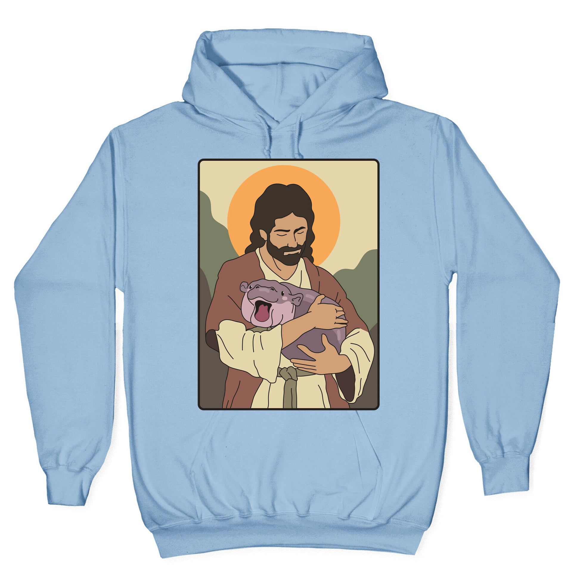 Moo Deng Jesus Hoodie