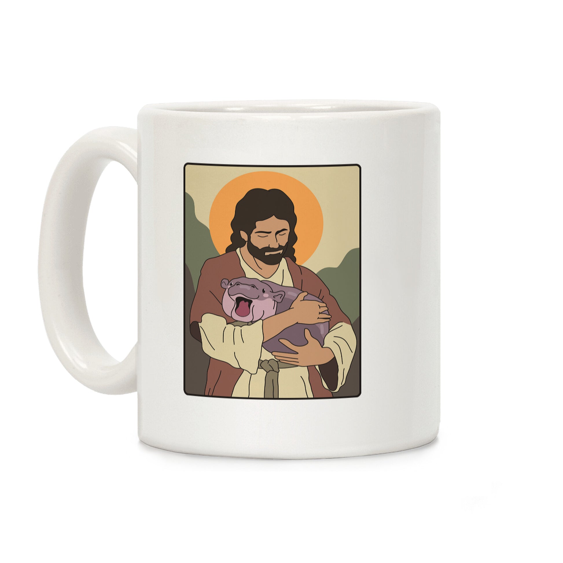 Moo Deng Jesus Coffee Mug