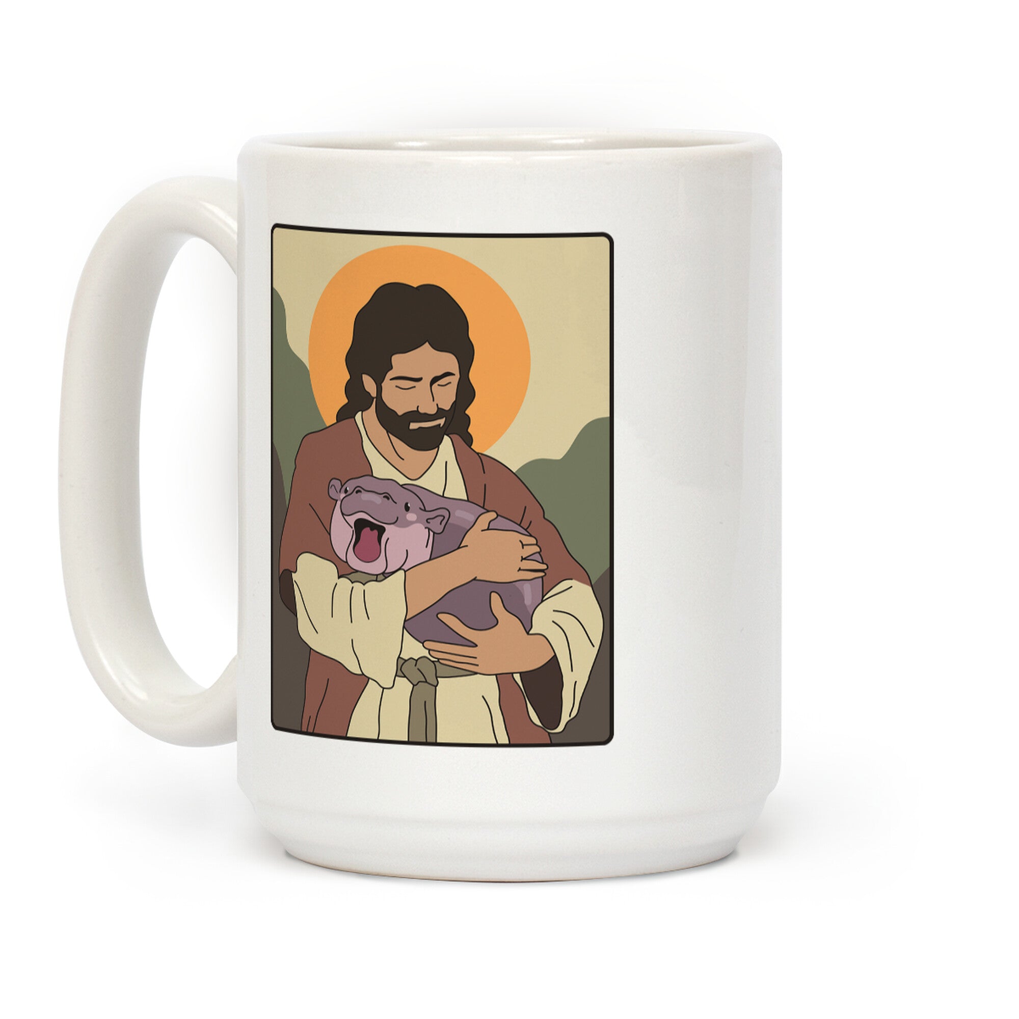Moo Deng Jesus Coffee Mug