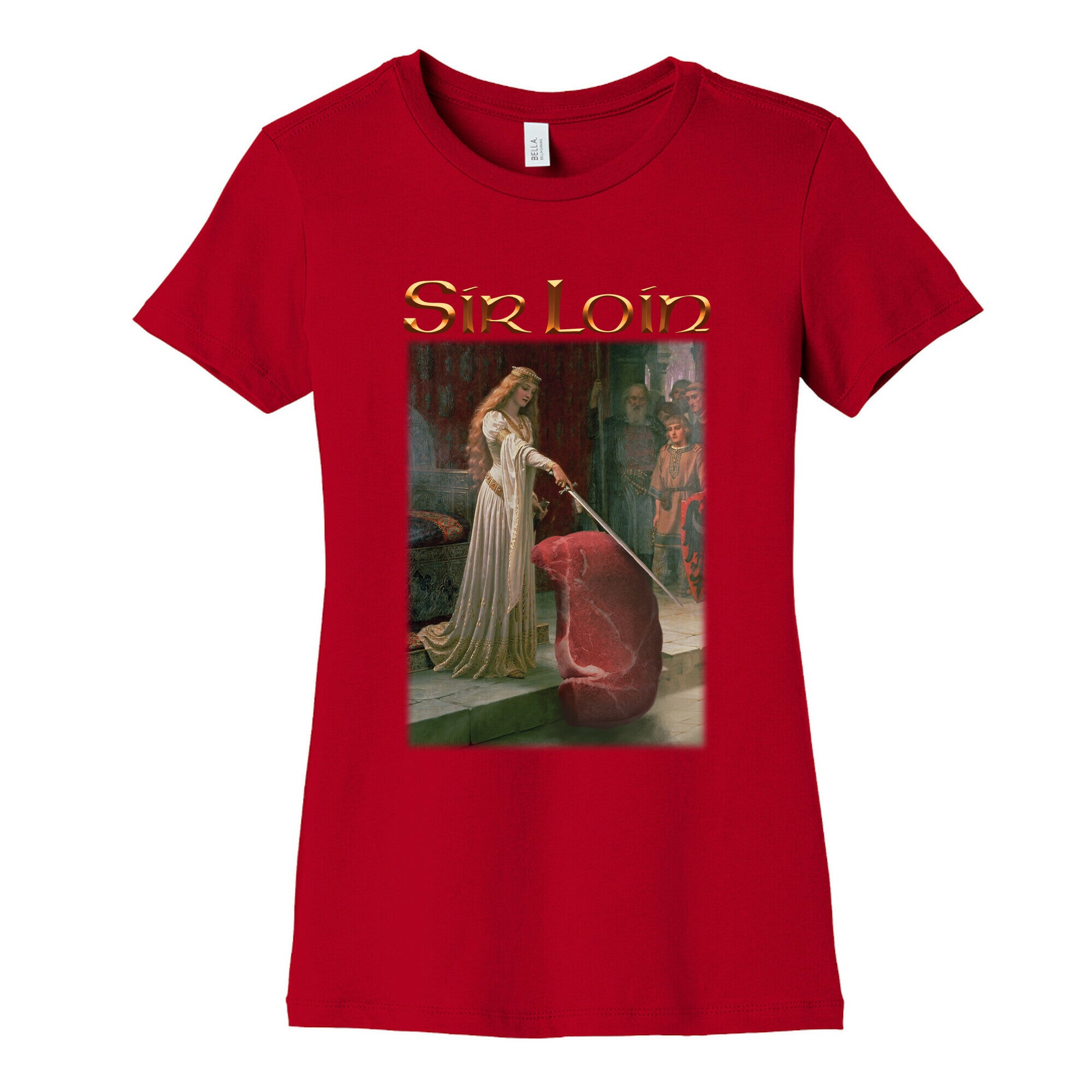 Sir Loin Steak Meme Womens Cotton Tee