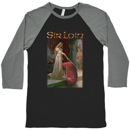 Sir Loin Steak Meme Baseball Tee