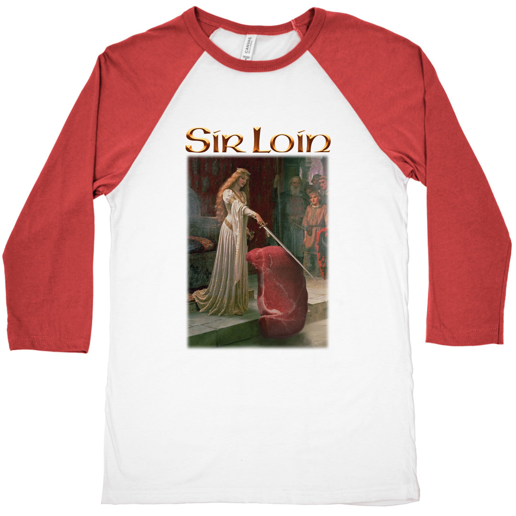 Sir Loin Steak Meme Baseball Tee