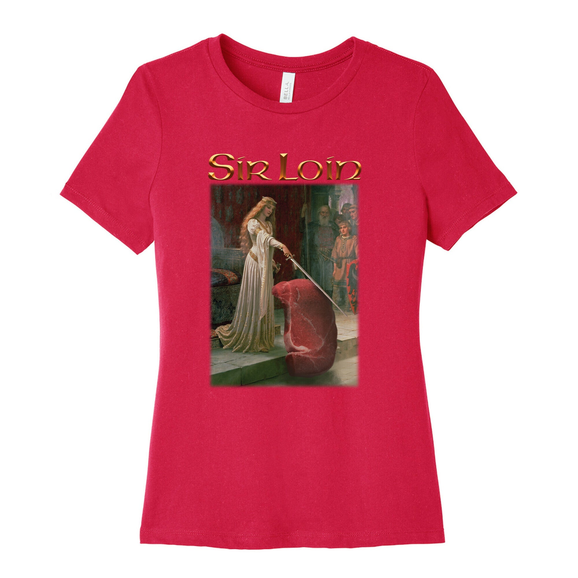 Sir Loin Steak Meme Womens Cotton Tee