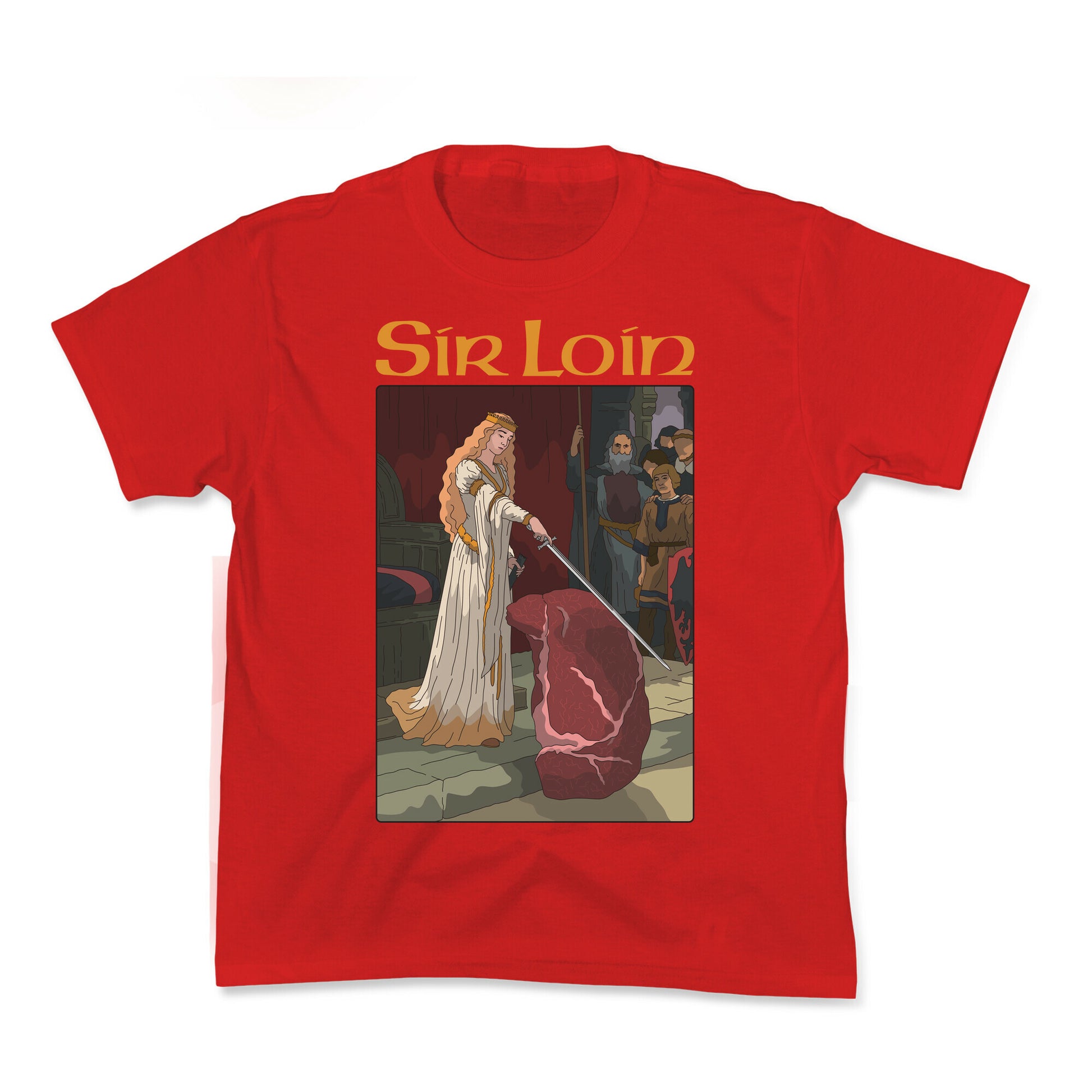 Sir Loin Steak Meme Cartoon Kids Tee