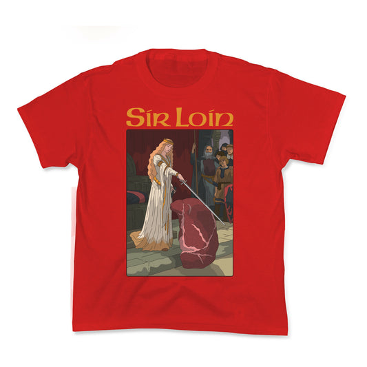 Sir Loin Steak Meme Cartoon Kids Tee