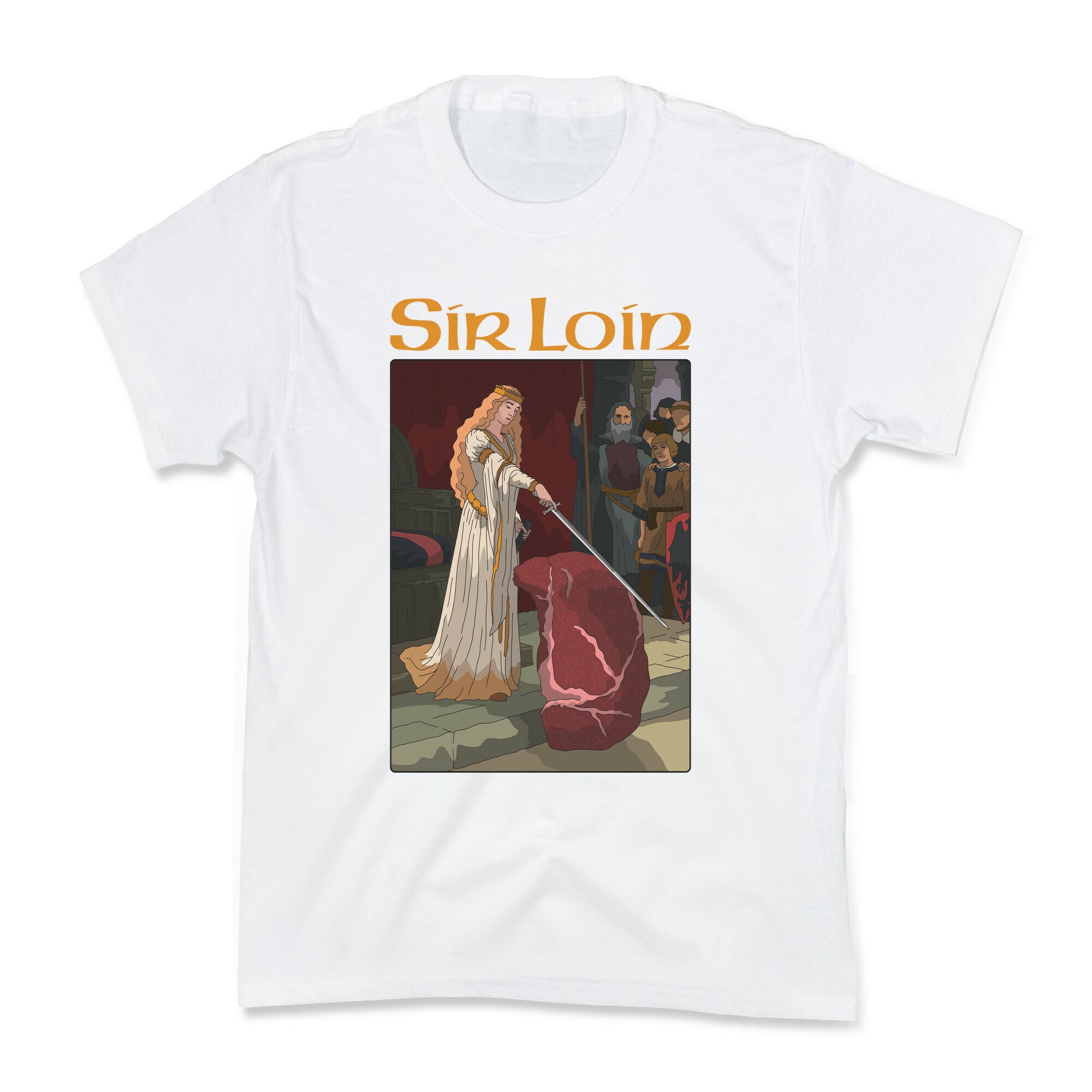 Sir Loin Steak Meme Cartoon Kids Tee