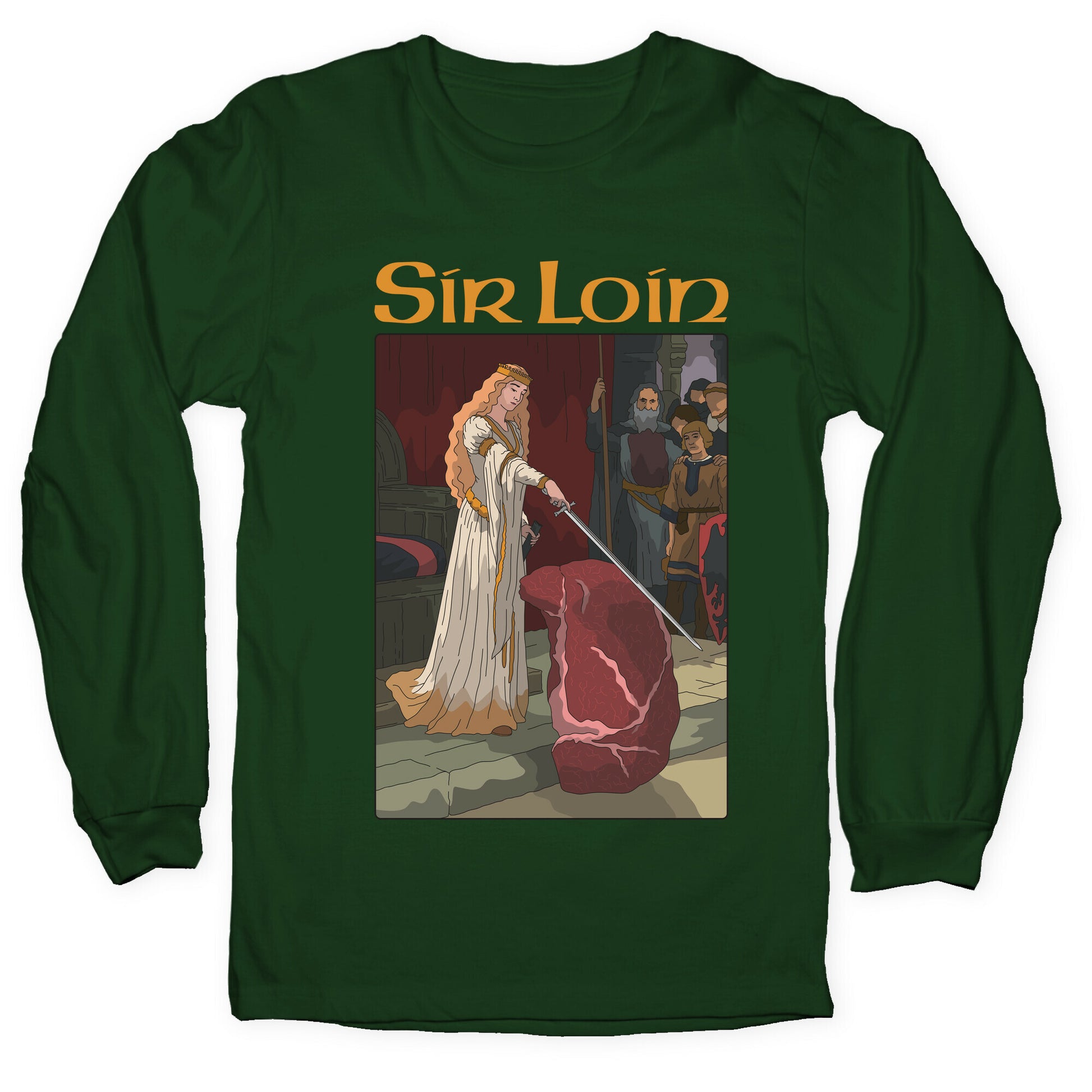 Sir Loin Steak Meme Cartoon Longsleeve Tee