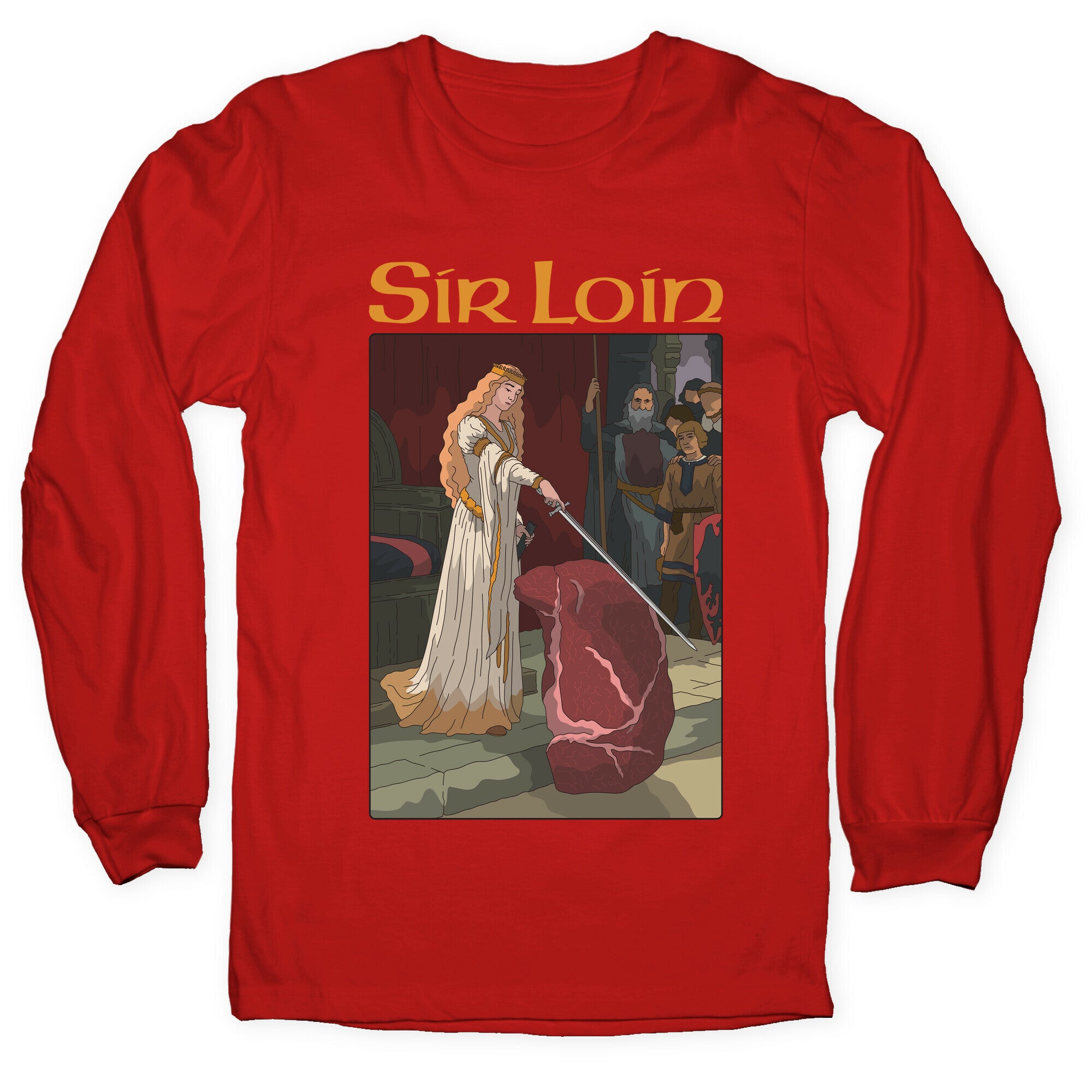 Sir Loin Steak Meme Cartoon Longsleeve Tee