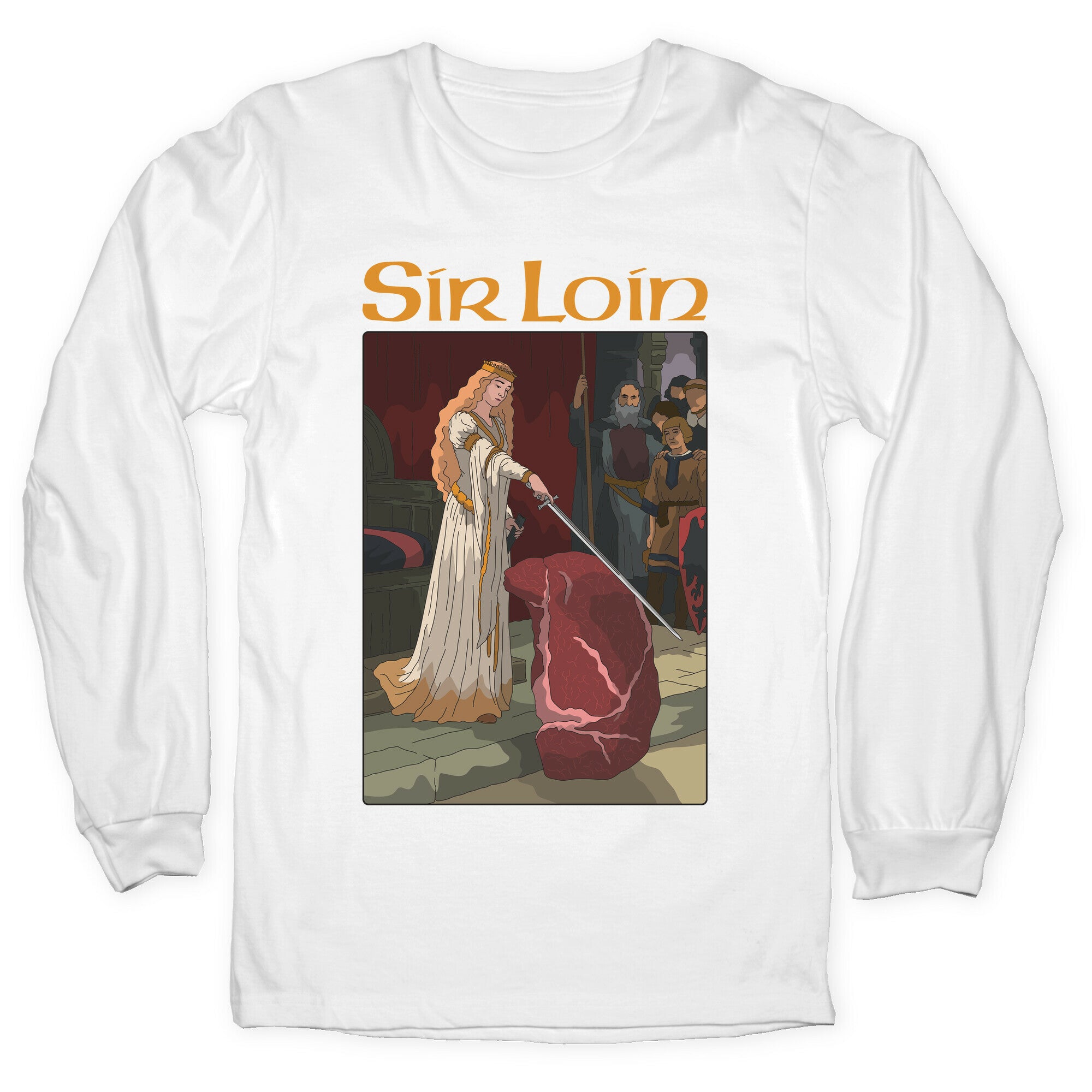Sir Loin Steak Meme Cartoon Longsleeve Tee