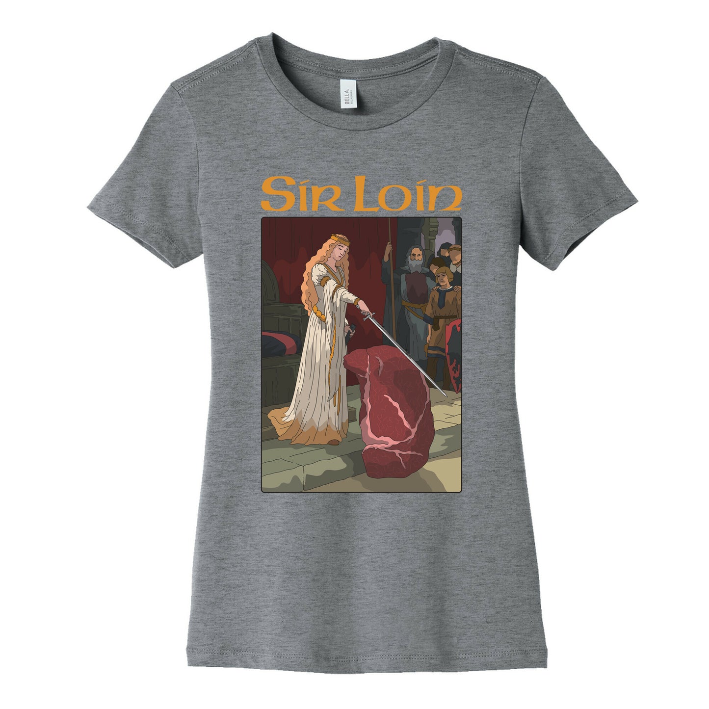 Sir Loin Steak Meme Cartoon Womens Cotton Tee
