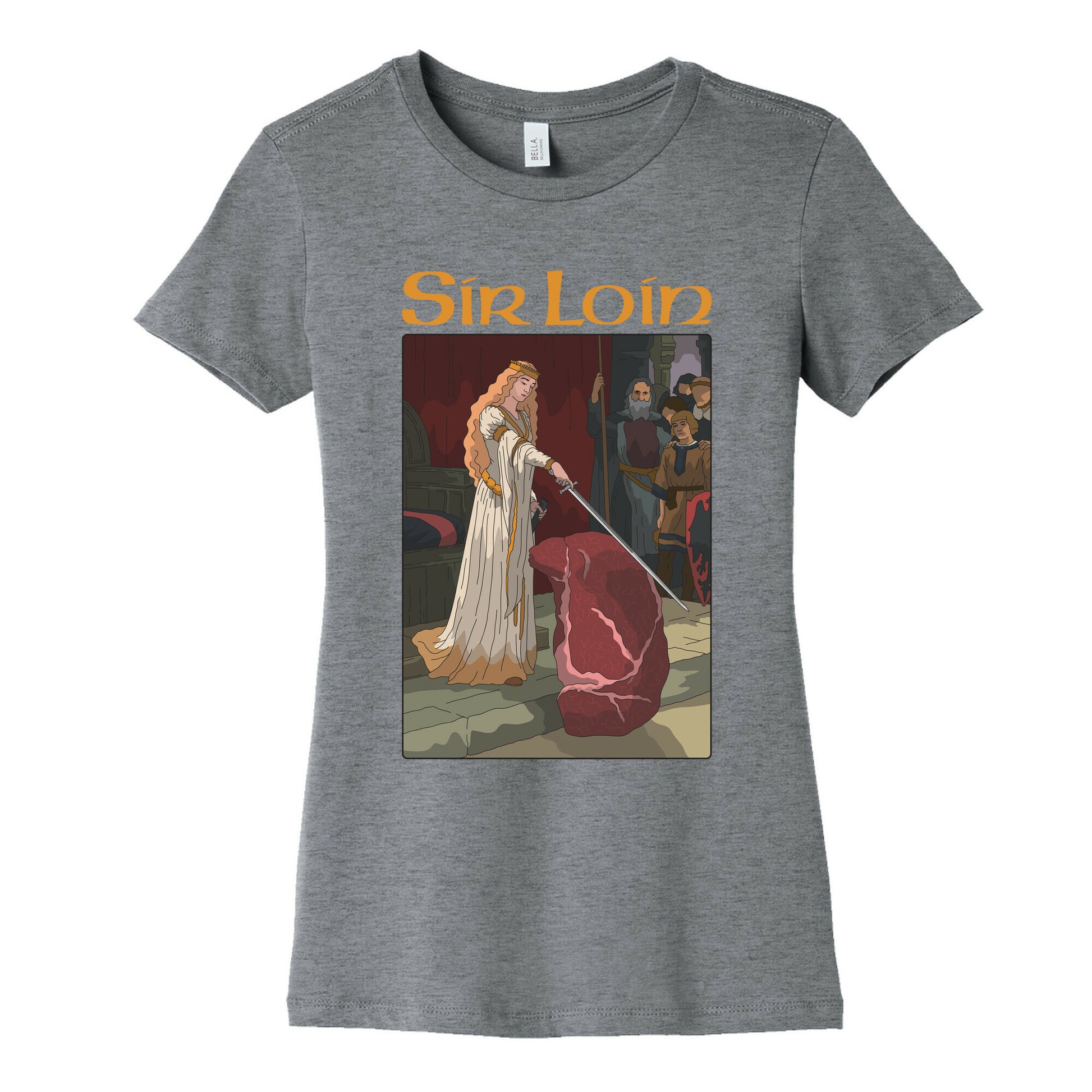 Sir Loin Steak Meme Cartoon Womens Cotton Tee