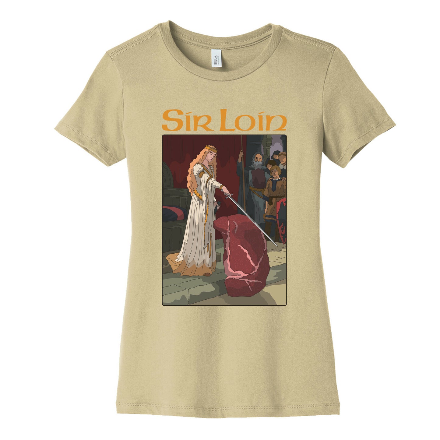 Sir Loin Steak Meme Cartoon Womens Cotton Tee