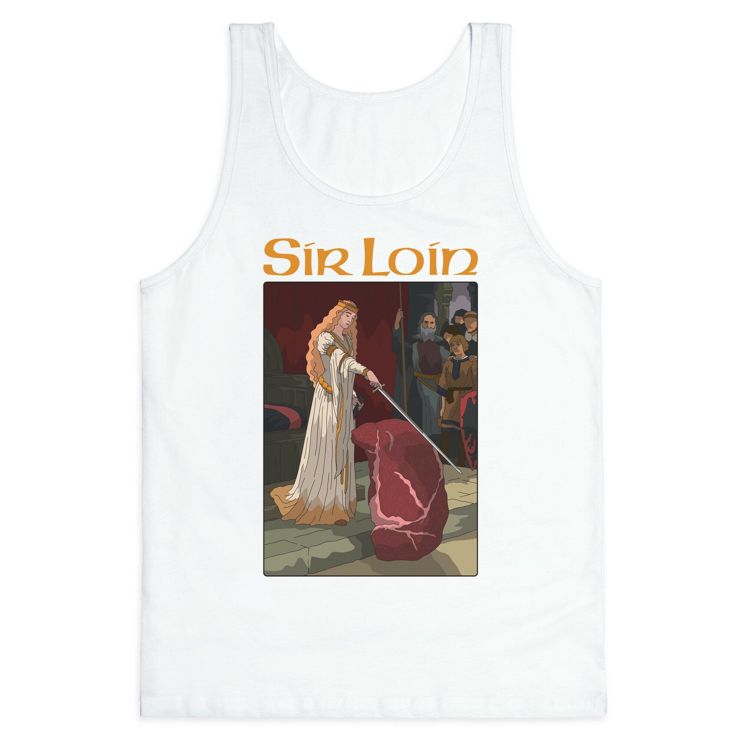 Sir Loin Steak Meme Cartoon Tank Top