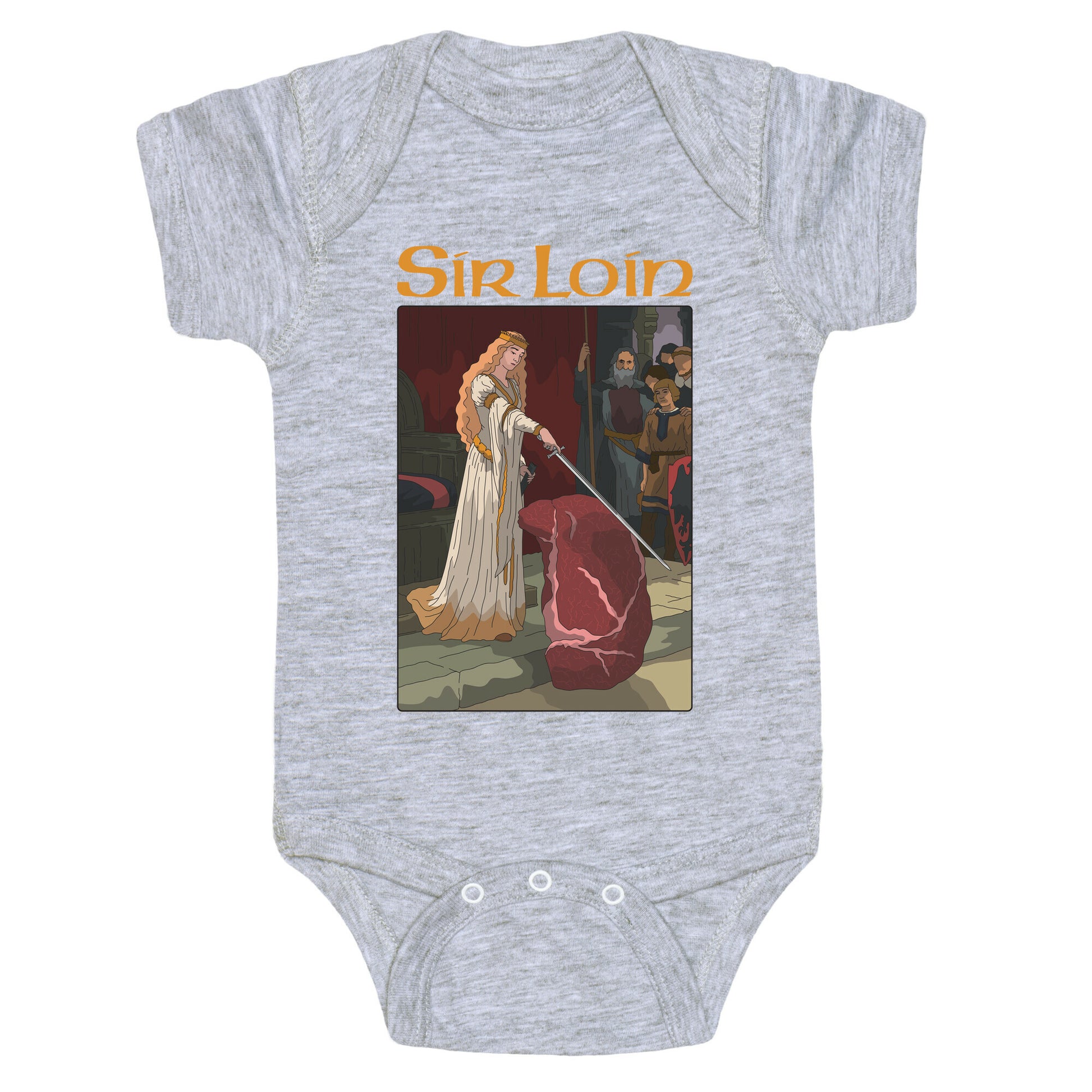 Sir Loin Steak Meme Cartoon Baby One-Piece