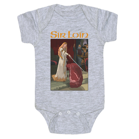 Sir Loin Steak Meme Cartoon Baby One-Piece