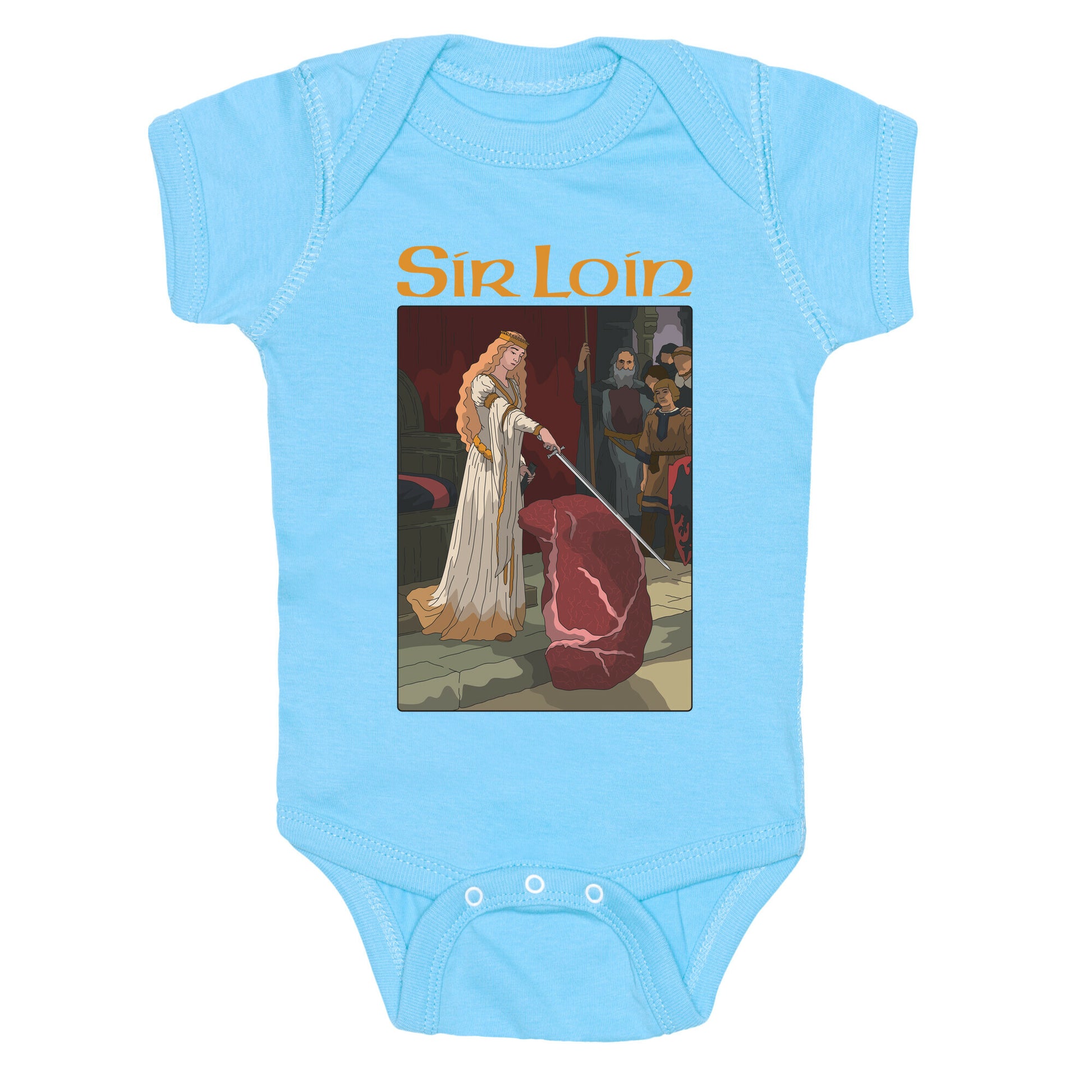 Sir Loin Steak Meme Cartoon Baby One-Piece