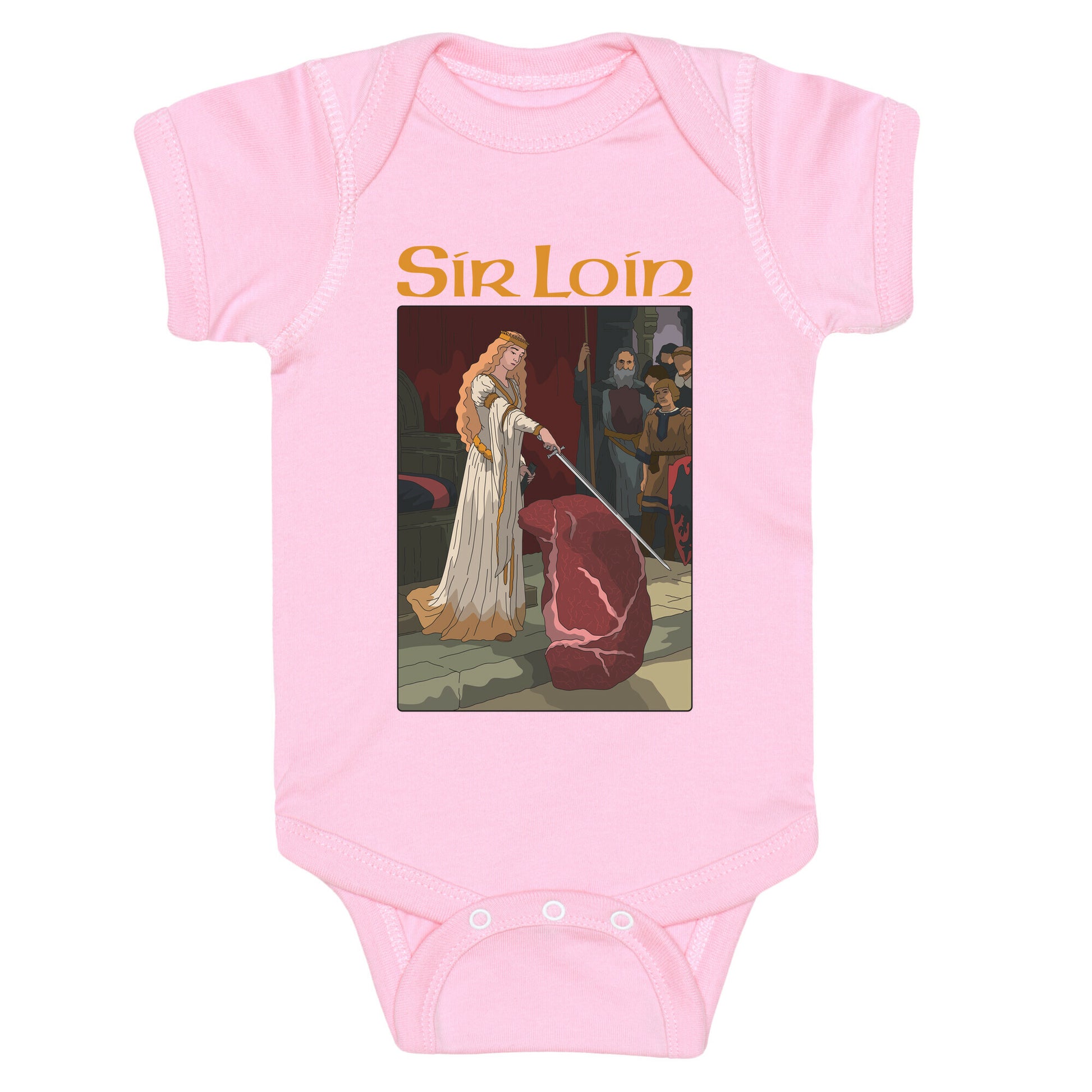 Sir Loin Steak Meme Cartoon Baby One-Piece