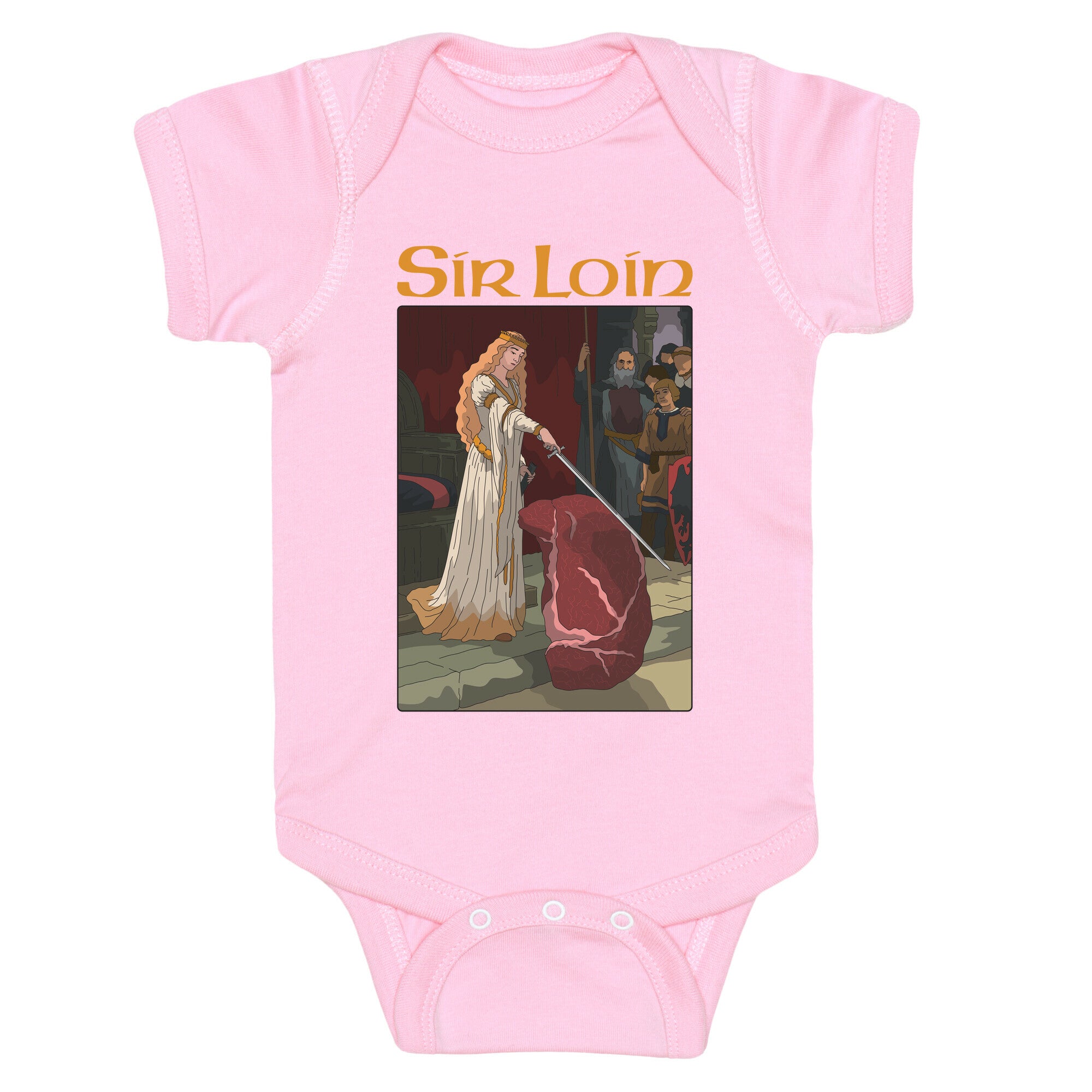 Sir Loin Steak Meme Cartoon Baby One-Piece
