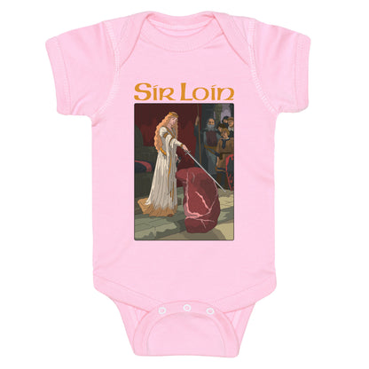 Sir Loin Steak Meme Cartoon Baby One-Piece