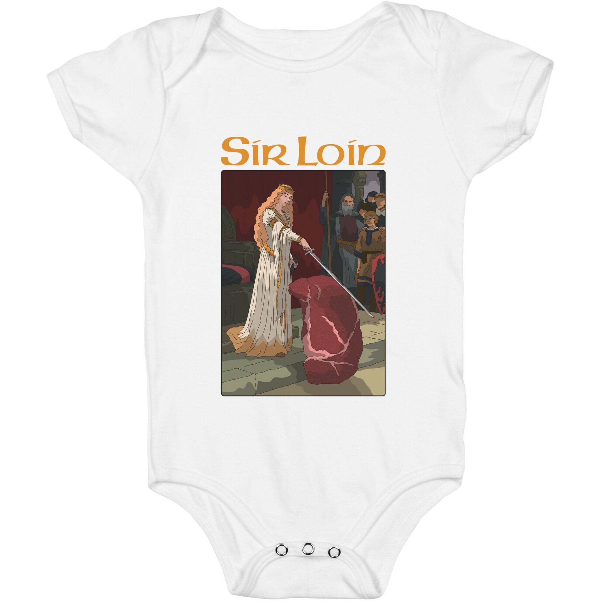 Sir Loin Steak Meme Cartoon Baby One-Piece