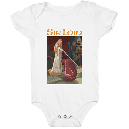 Sir Loin Steak Meme Cartoon Baby One-Piece