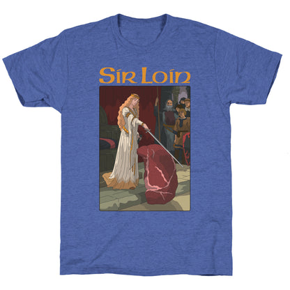 Sir Loin Steak Meme Cartoon Unisex Triblend Tee
