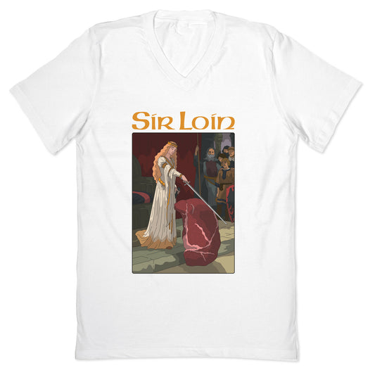 Sir Loin Steak Meme Cartoon V-Neck